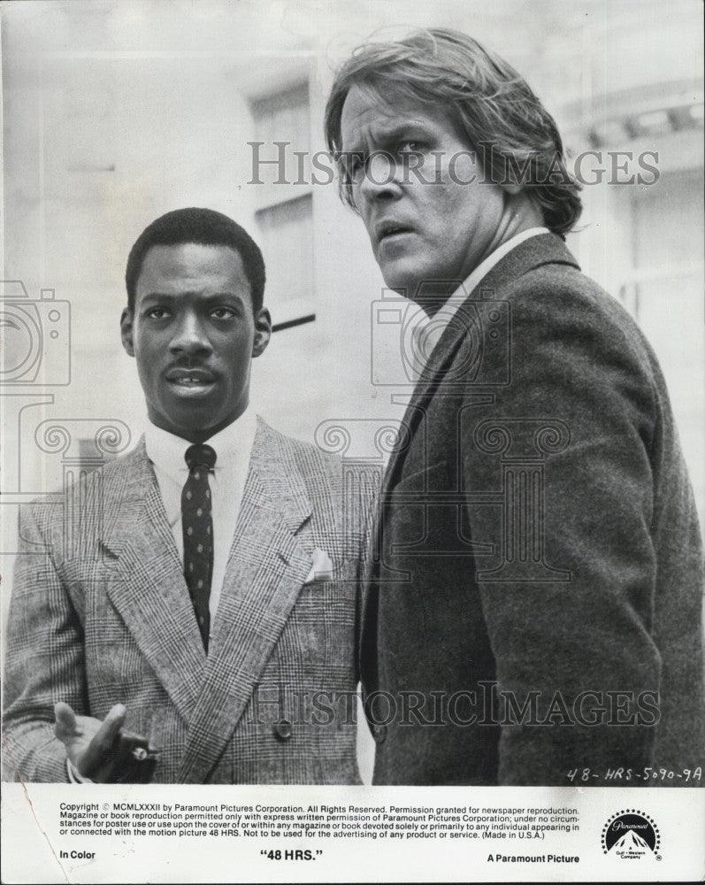 Press Photo  Actors Eddie Murphy and Nick Nolte in 48 Hours Paramount Pictures - Historic Images