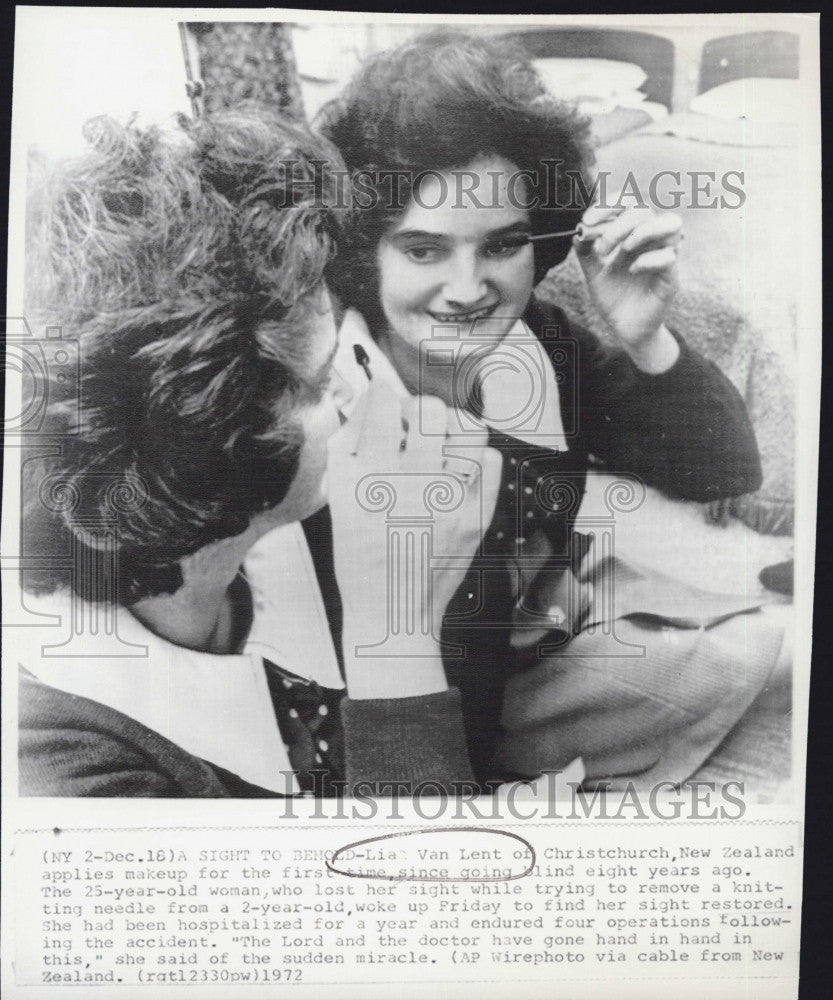 1972 Press Photo Liaz Van Lent Has Been Blind 8 Years After 4 Operations She See - Historic Images