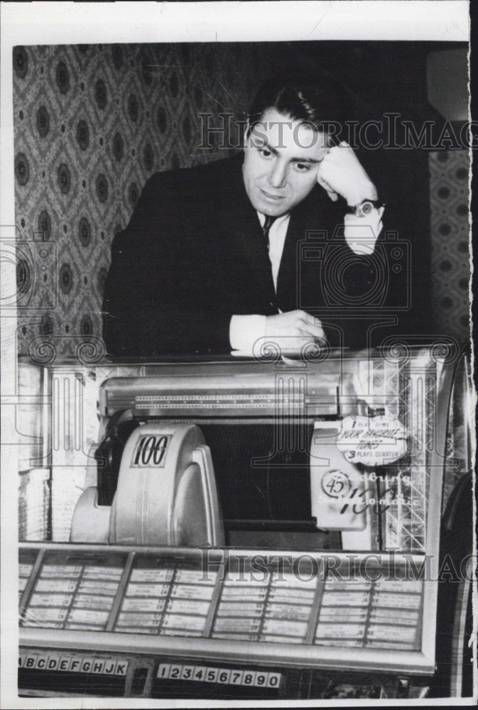 1959 Press Photo Singer Tommy Leonetti mentioned in Senate Rackets Hearing - Historic Images