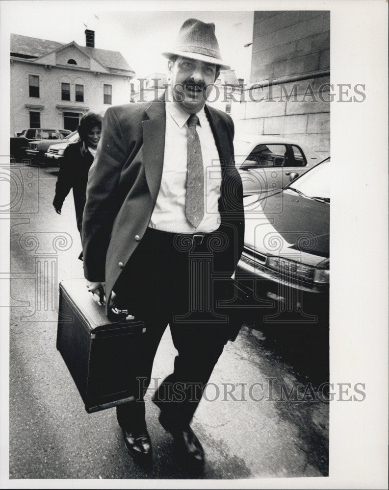 1992 Press Photo Salem Witch and Warlock Trials alleged warlock Richard Leno of N Andover - Historic Images