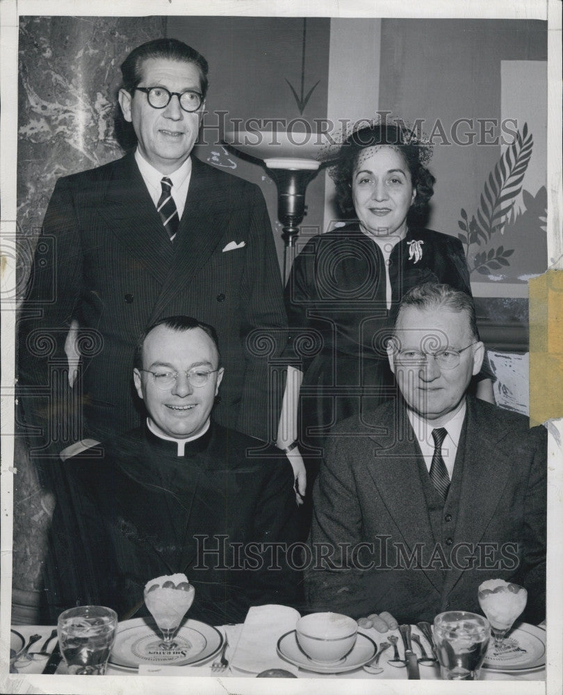 1953 Press Photo Lucia Vollono, Monsignor Abbing, Dr. Giovanni Formichella - Historic Images