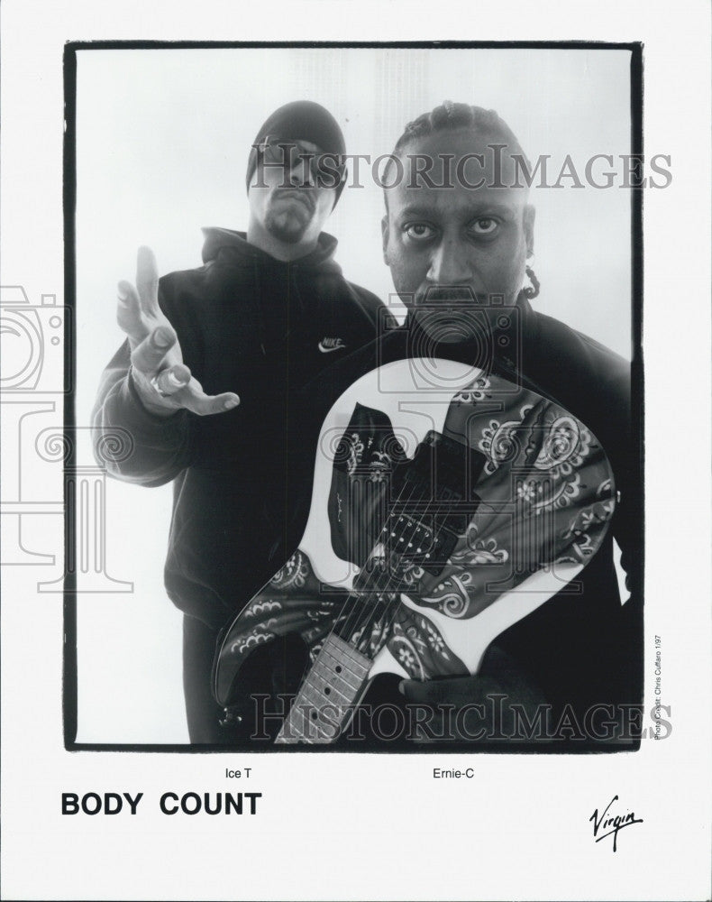 Press Photo Virgin Records presents Body Count Ice T &amp; Ernie C - Historic Images