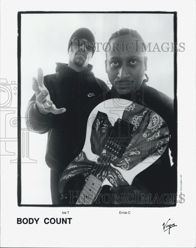 Press Photo Virgin Records presents Body Count Ice T & Ernie C - Historic Images