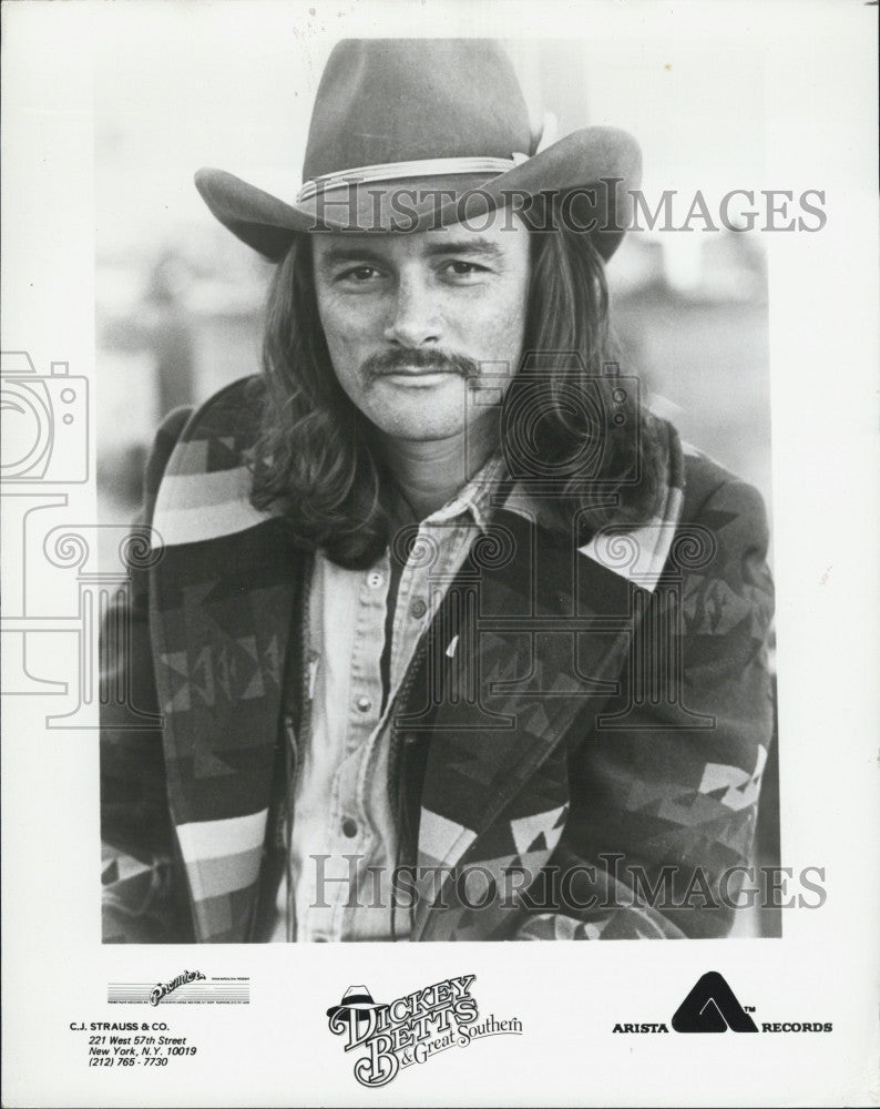 Press Photo Arista Records Present Dickey Betts &amp; the great southern - Historic Images