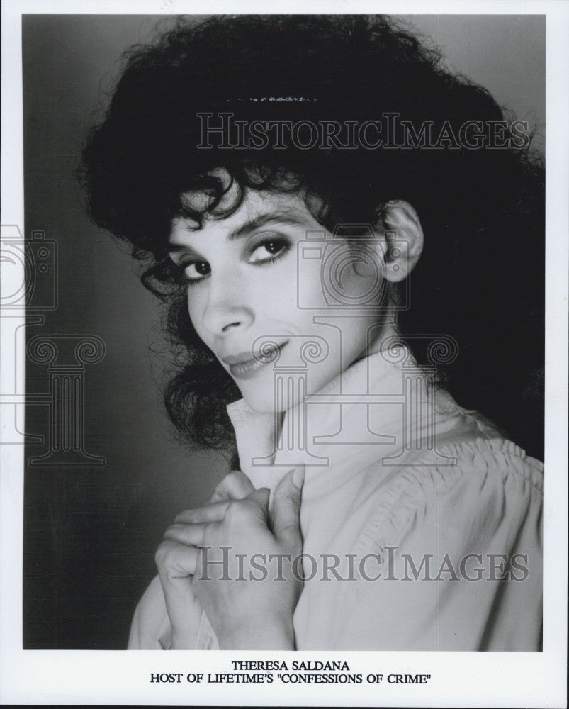 1991 Press Photo Confessions of Crime Host Theresa Saldana - Historic Images