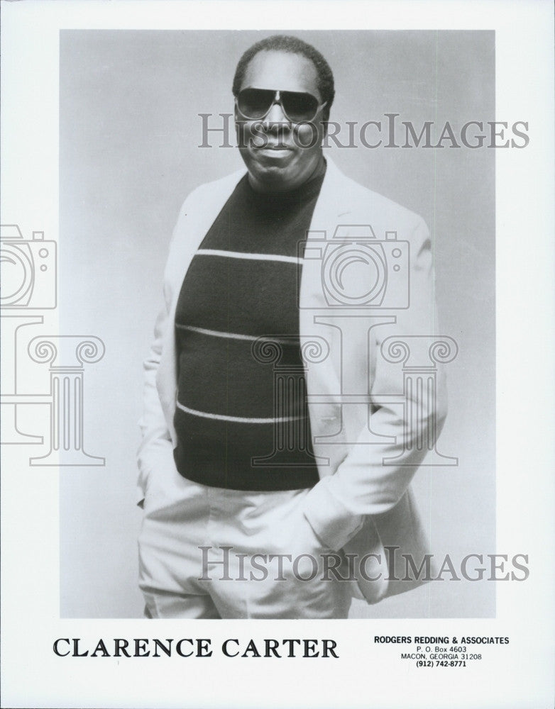 Press Photo Soul Singer &amp; Musician Clarence Carter - Historic Images