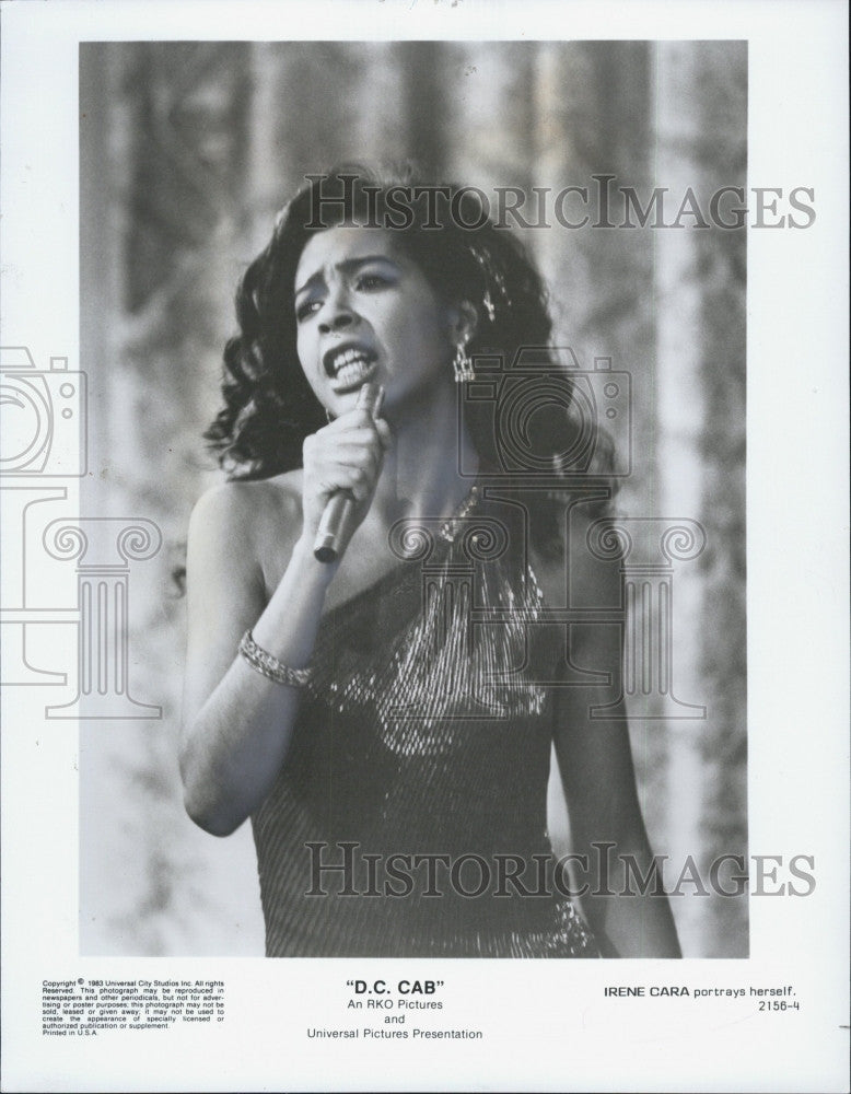 Press Photo Singer Irene Cara portrayed herself in &quot;D.C. Cab&quot;. - Historic Images