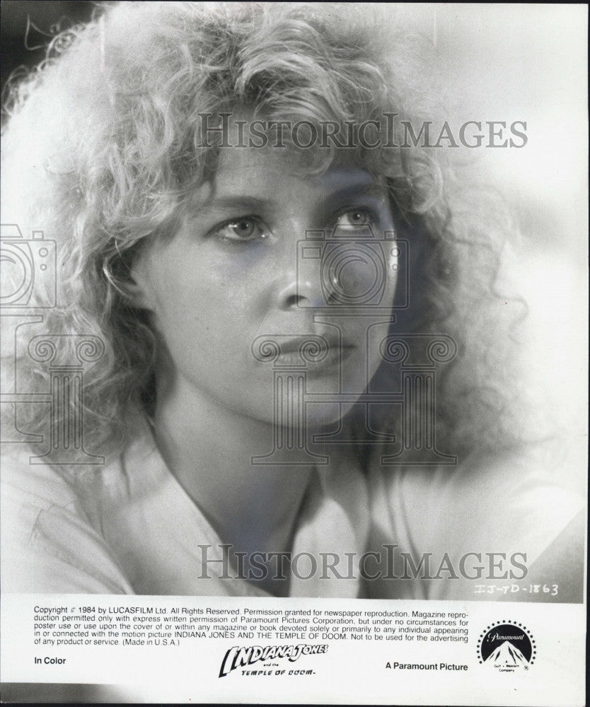 1984 Press Photo Kate Capshaw, American Actress, star in Indiana Jones. - Historic Images