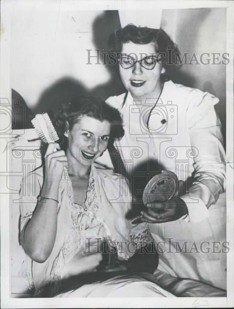 1953 Press Photo Winifred Schwartz Undergoes Rare Heart Operation - Historic Images