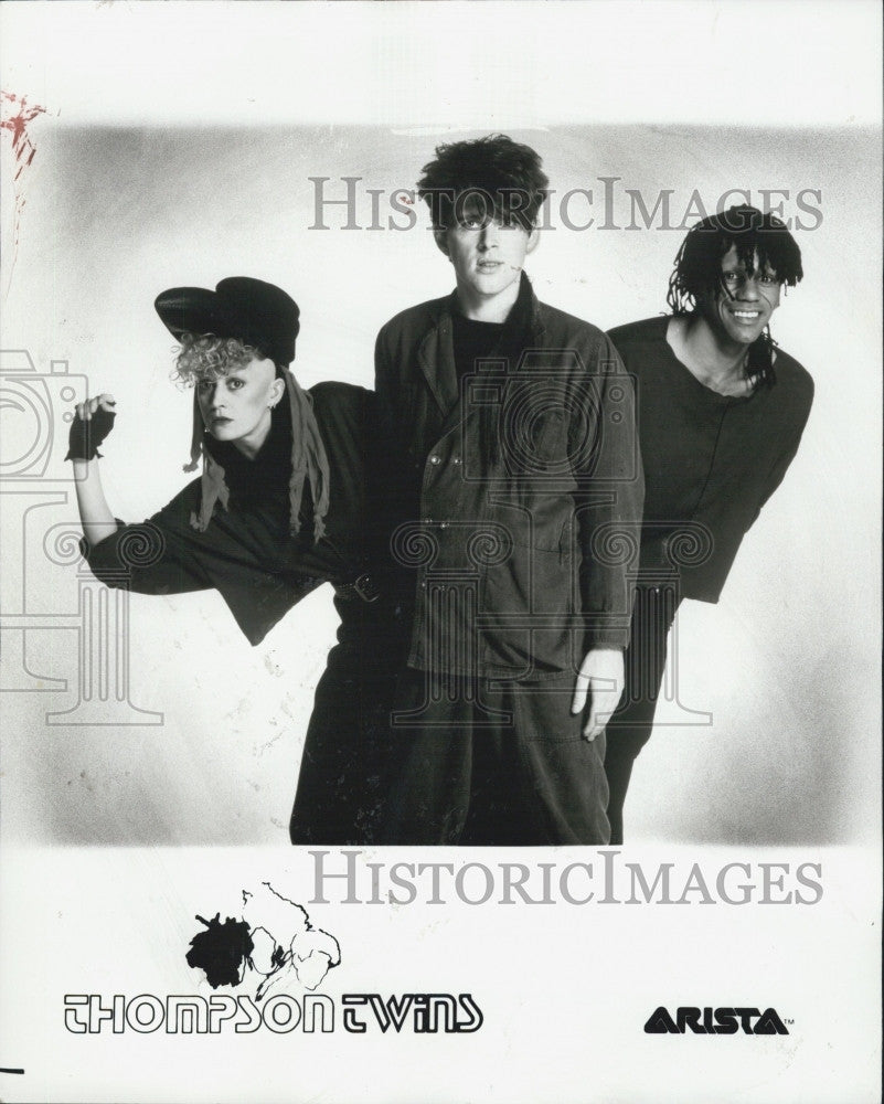 Press Photo Music group, Thompson Twins on Arista - Historic Images