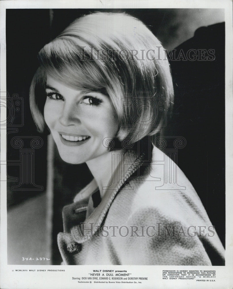 1968 Press Photo Actress Dorothy Provine in "Never A Dull Moment" - Historic Images