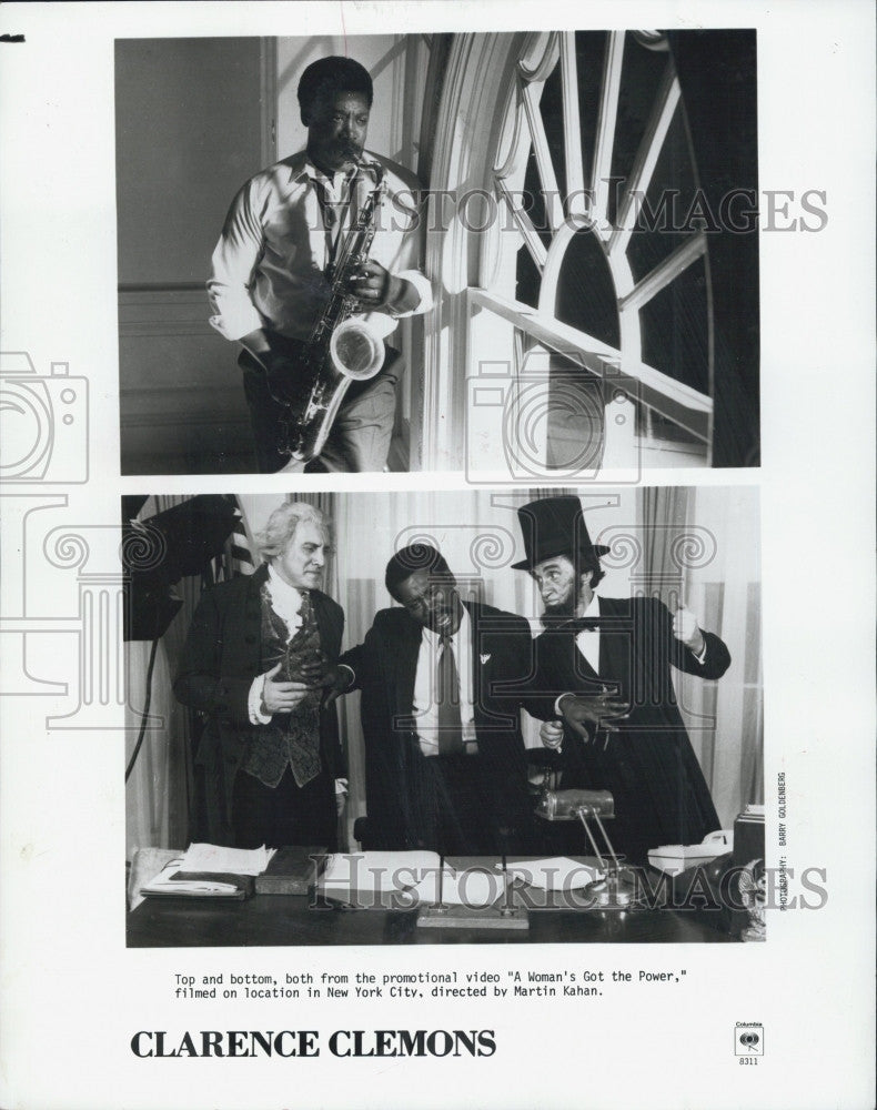 1990 Press Photo Clarence Clemons Stars in A Woman&#39;s Got The Power - Historic Images