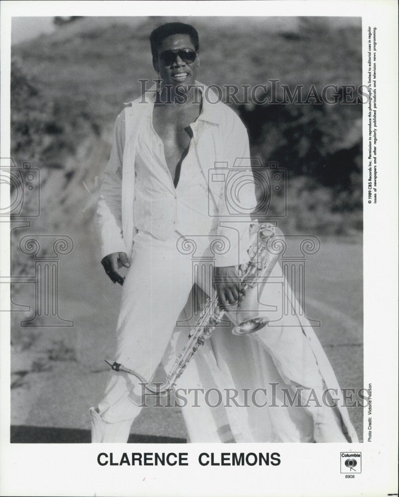 1990 Press Photo Musician And Actor Clarence Clemons - Historic Images