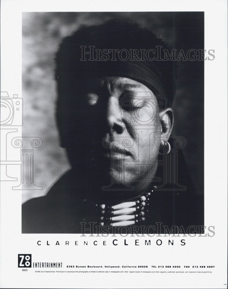 Press Photo Saxophone Player Clarence Clemons - Historic Images