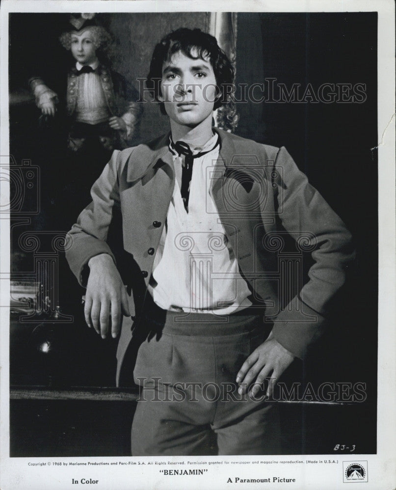 1968 Press Photo Pierre Clementi Stars In Benjamin - Historic Images