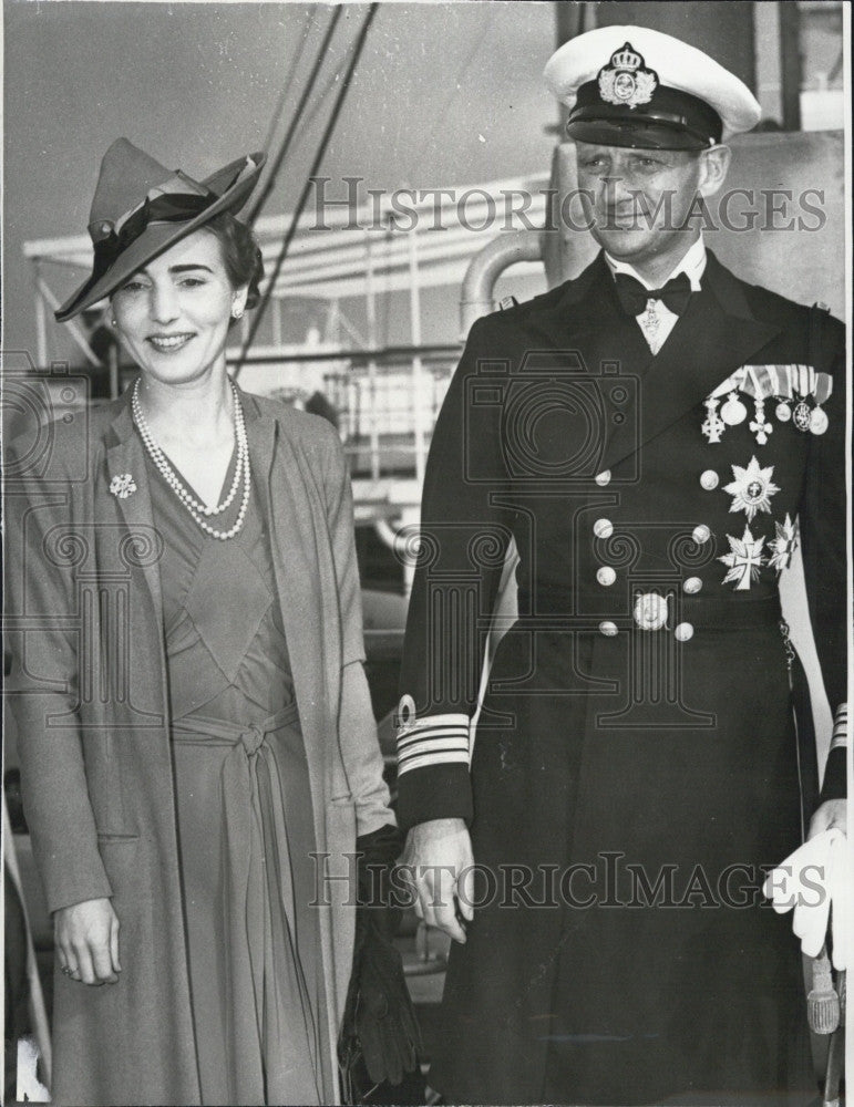 1939 Press Photo Crown Prince Fredrik &amp; Crown Princess Ingrid IN US - Historic Images