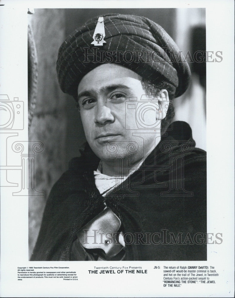 1986 Press Photo Actor Danny DeVito in &quot;The Jewel of the Nile&quot; - Historic Images