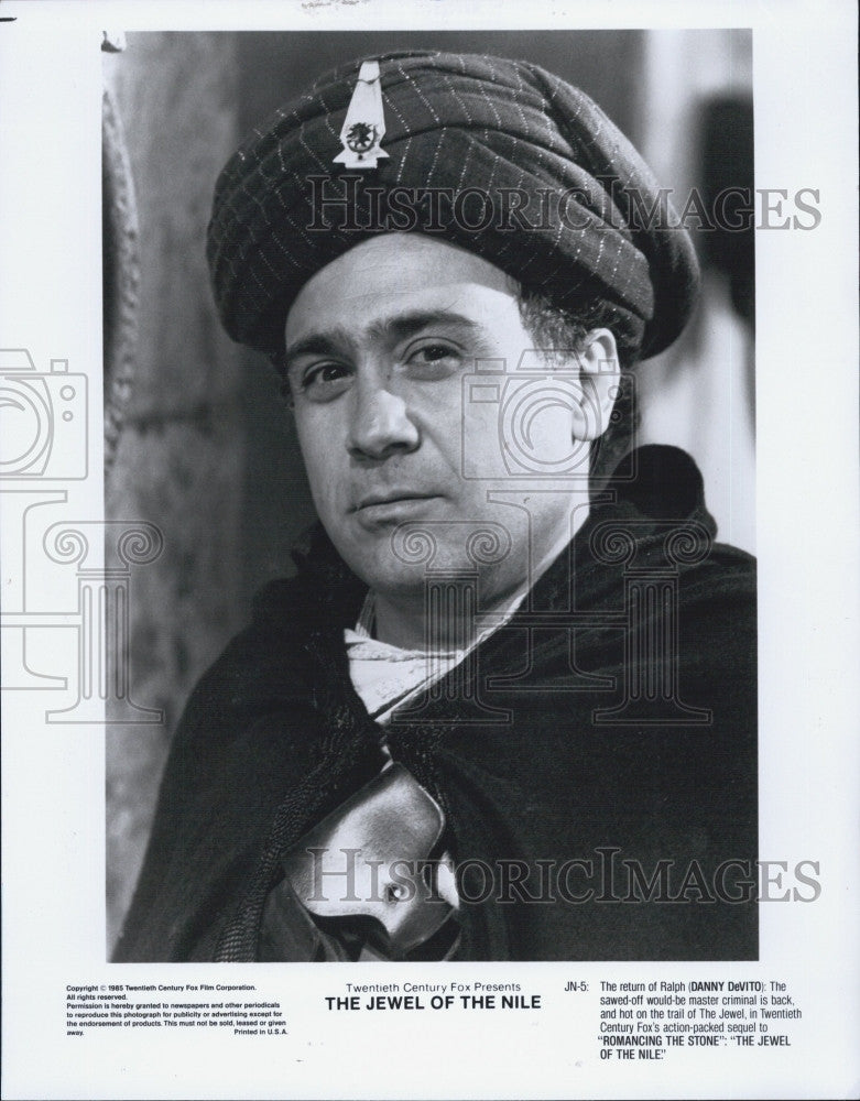 1985 Press Photo Actor Danny DeVito in &quot;The Jewel of the Nile&quot; - Historic Images