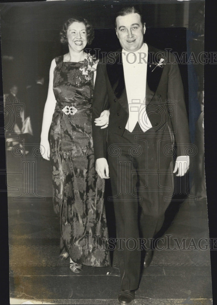 1950 Press Photo  Mass Gov Paul Dever  &amp; Mrs Agnes Kiely - Historic Images