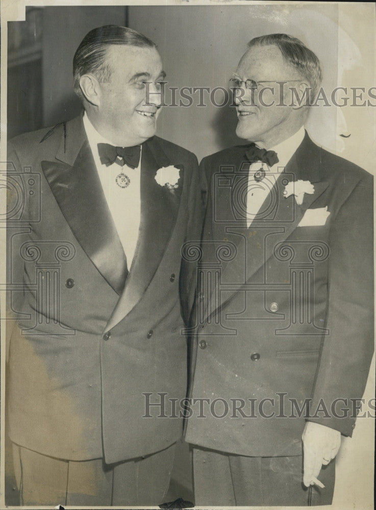 1948 Press Photo  Mass Gov Paul Dever  &amp; Arthur Grimes - Historic Images