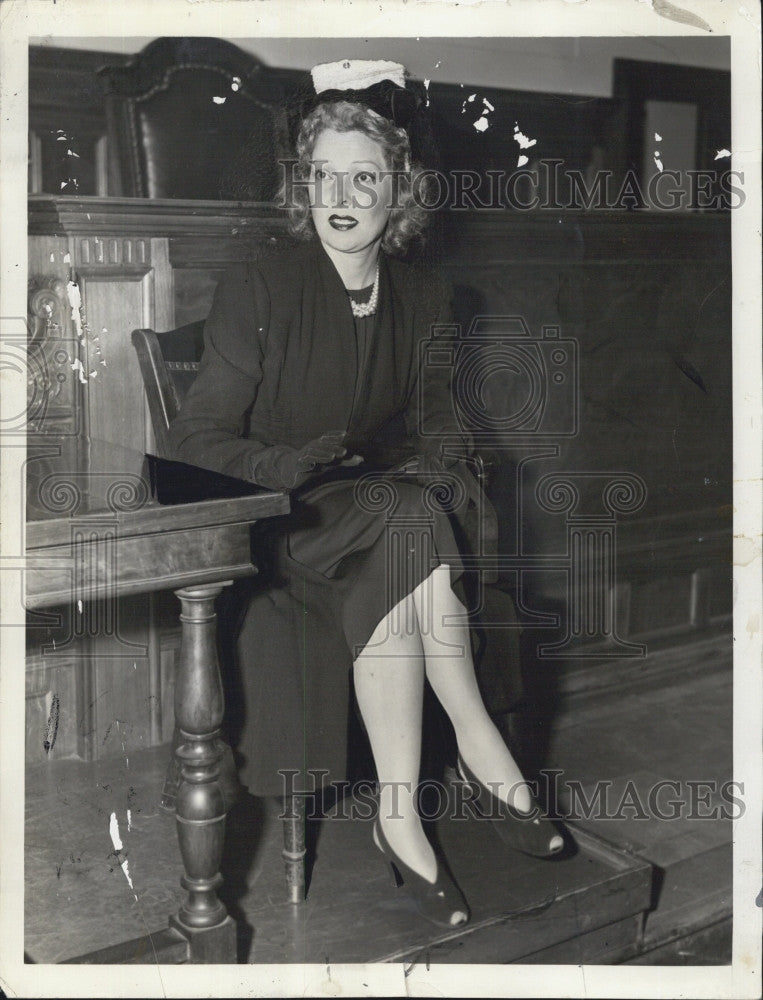 1940 Press Photo Actress Helen Vinson in court - Historic Images