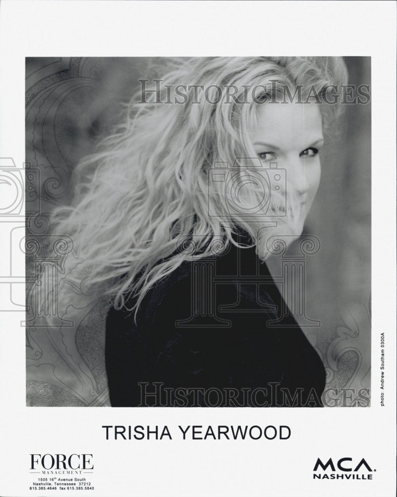 Press Photo Country Music Singer Trisha Yearwood Force Management MCA - Historic Images