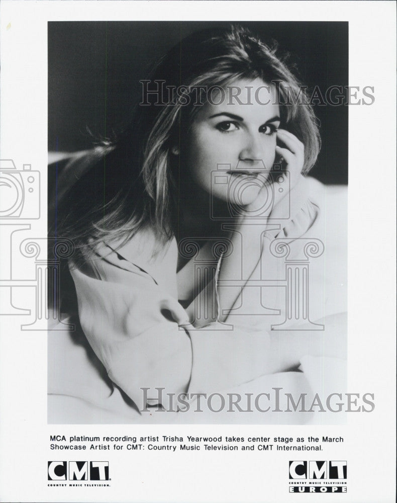 Press Photo MCA Country Music Singer Trisha Yearwood Showcase Artist for CMT - Historic Images