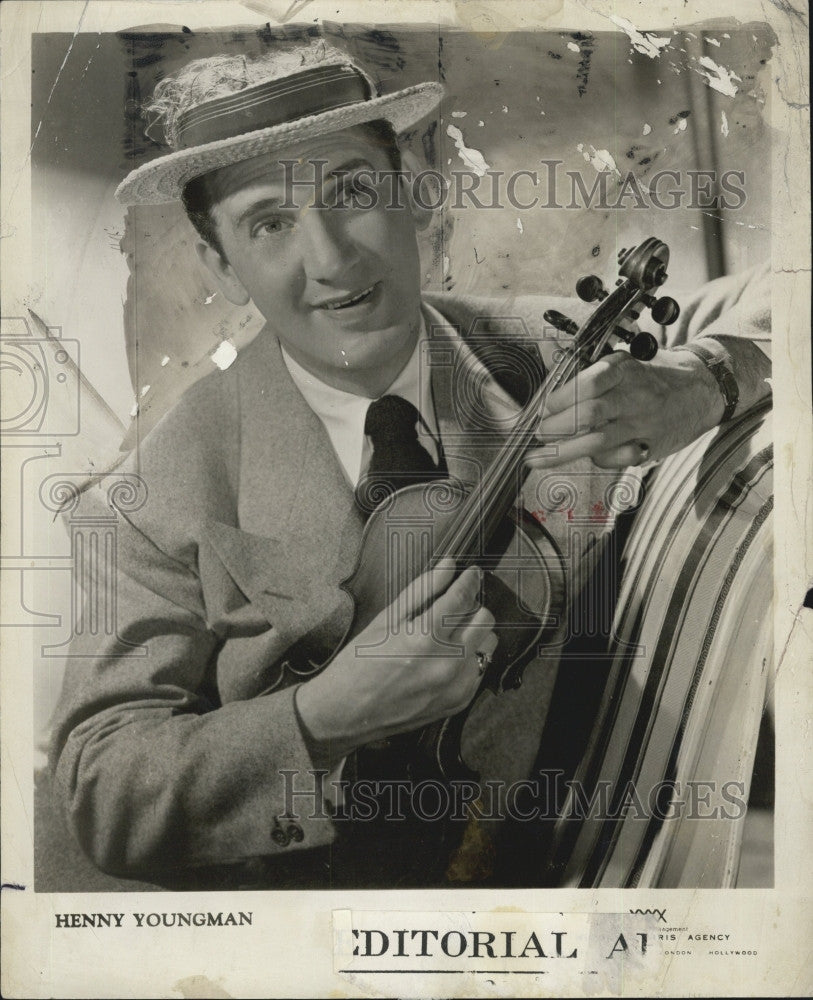 1949 Press Photo Comedian and violinist Henny Youngman - Historic Images