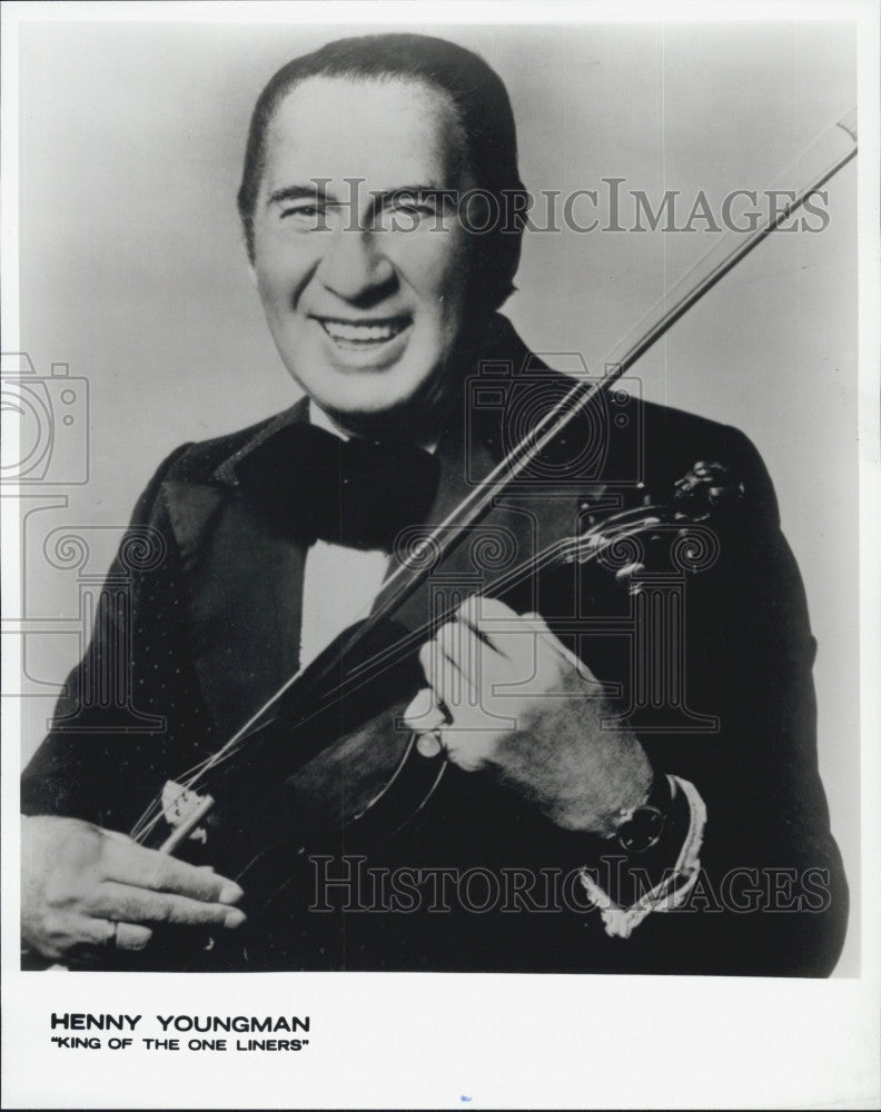 Press Photo Comedian and violinist Henny Youngman - Historic Images