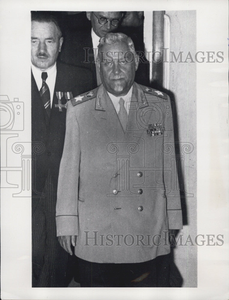 1955 Press Photo Marshal Nikolai A Bulganin,in Moscow - Historic Images