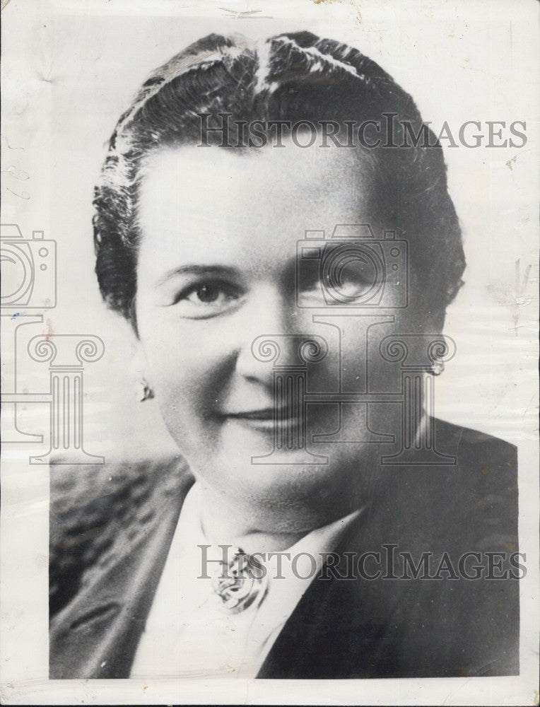 1955 Press Photo Mrs Elena Michailovna Bulganin wife of new Russian Premier - Historic Images