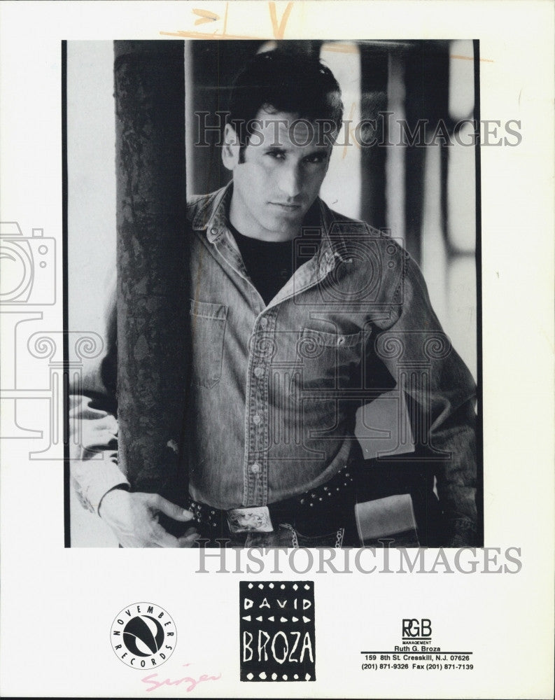 1990 Press Photo Musician David Broza for EMI music - Historic Images