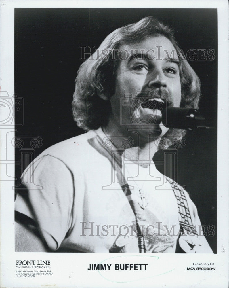 1979 Press Photo Singer Jimmy Buffett on MCA  records - Historic Images