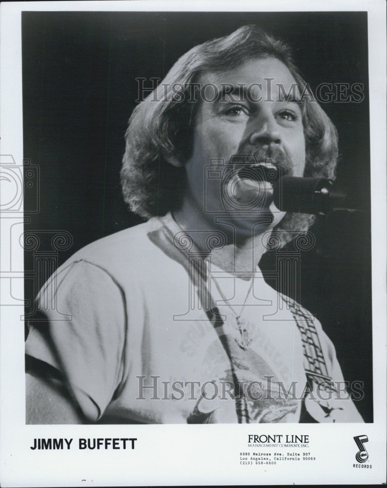 1978 Press Photo Singer Jimmy Buffett on Margaritaville records - Historic Images