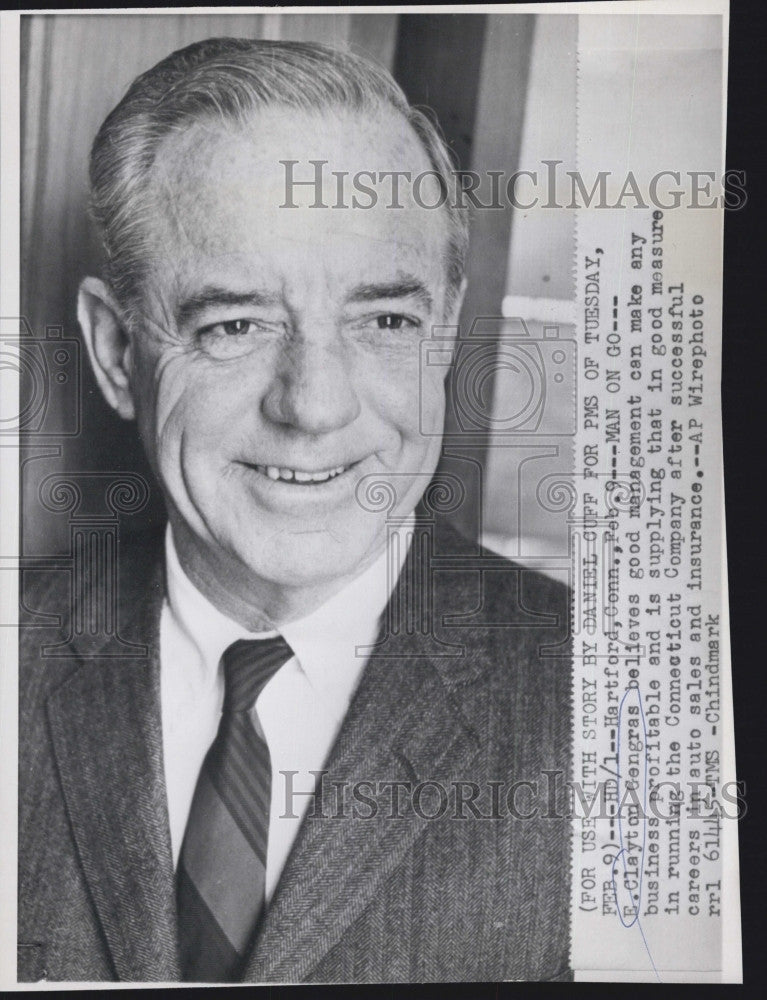1965 Press Photo Clayton Congras, Businessman - Historic Images