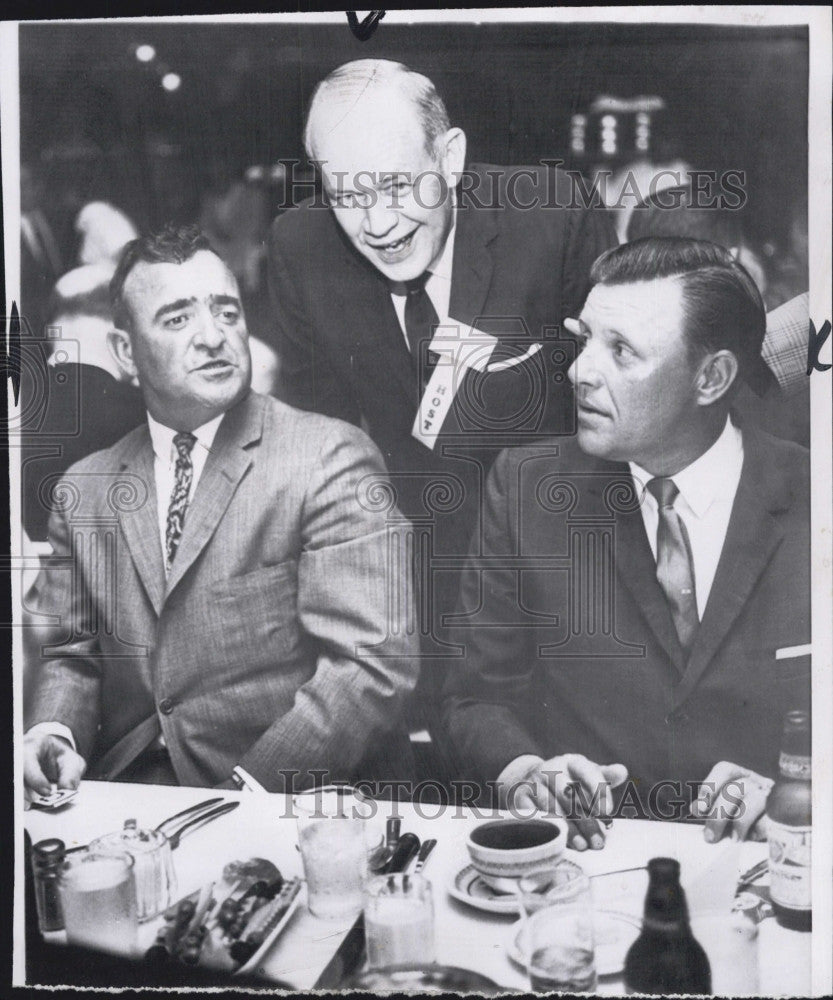 1961 Press Photo Florida Gov. and pilot Farris Bryant with Danny Murtaugh - Historic Images