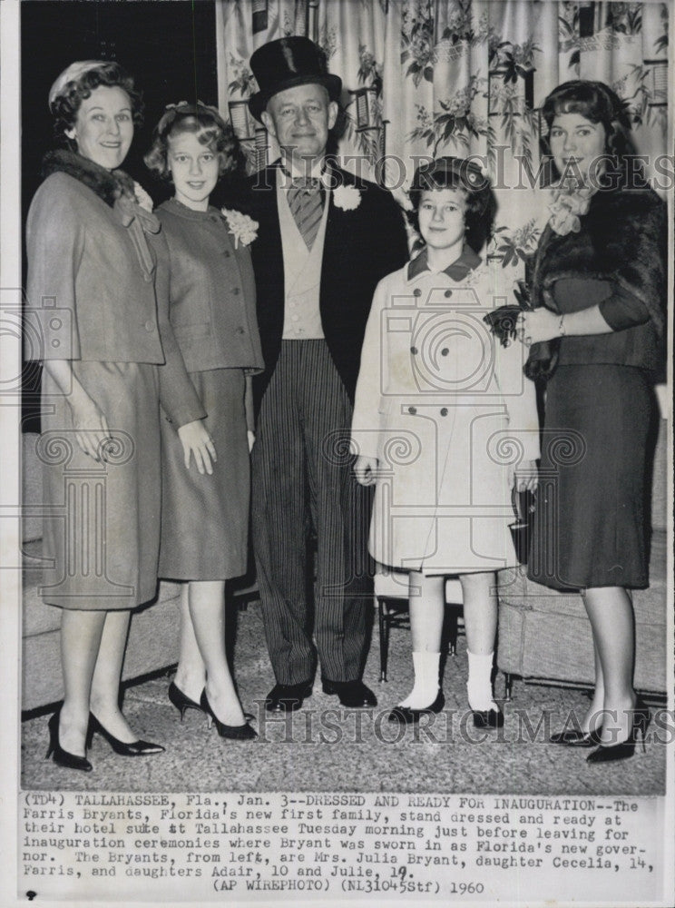 1960 Press Photo The Bryants, First Family of Florida - Historic Images