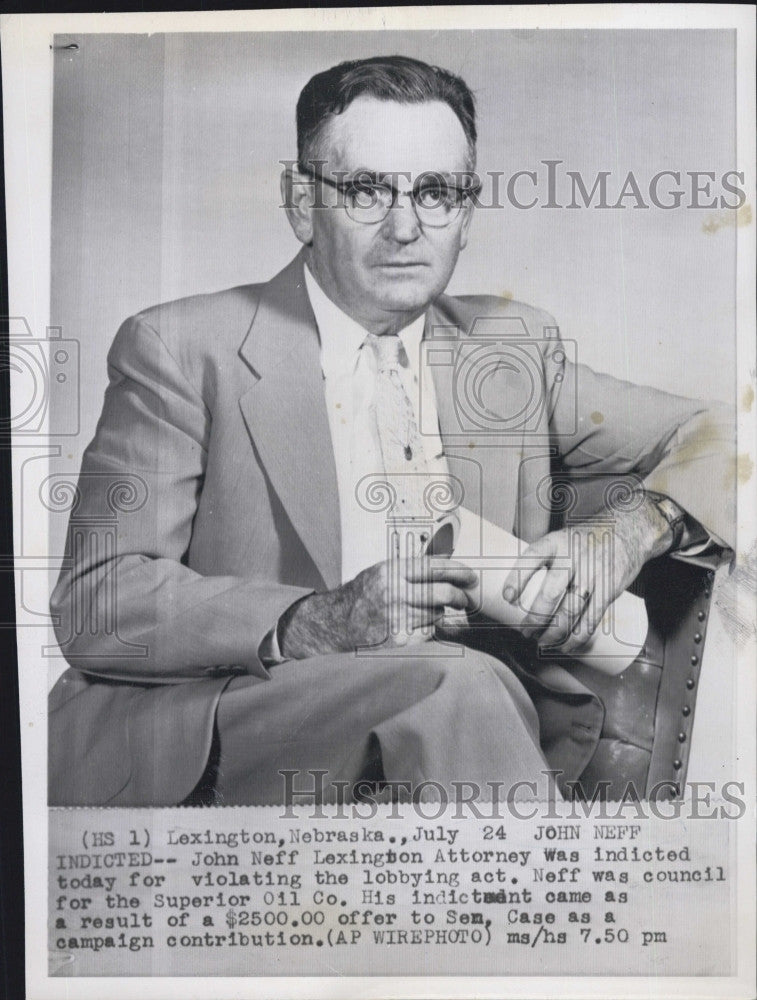 1956 Press Photo Lexington Attorney John Neff - Historic Images