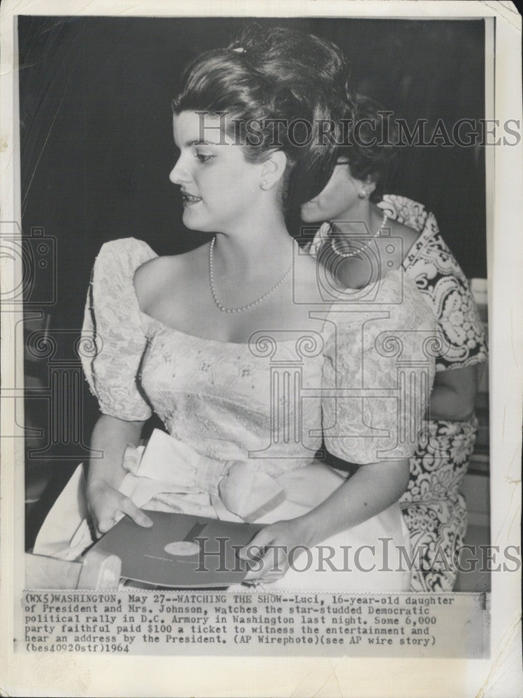 1964 Press Photo Luci Johnson, Daughter of President - Historic Images