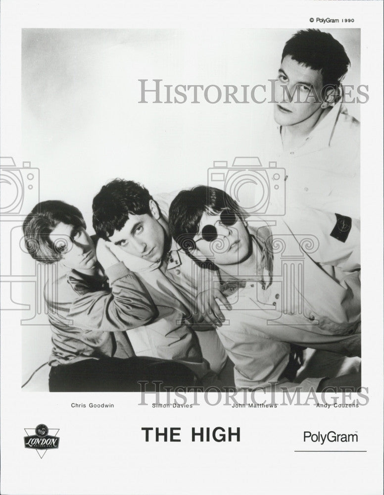 1990 Press Photo English Rock Group &quot;The High&quot; - Historic Images