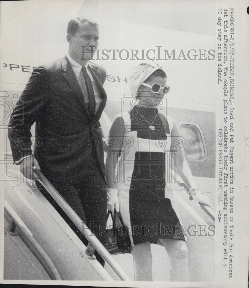 1967 Press Photo  Luci Nugent Daughter of President Johnson &amp; Husband Pat Nugent - Historic Images