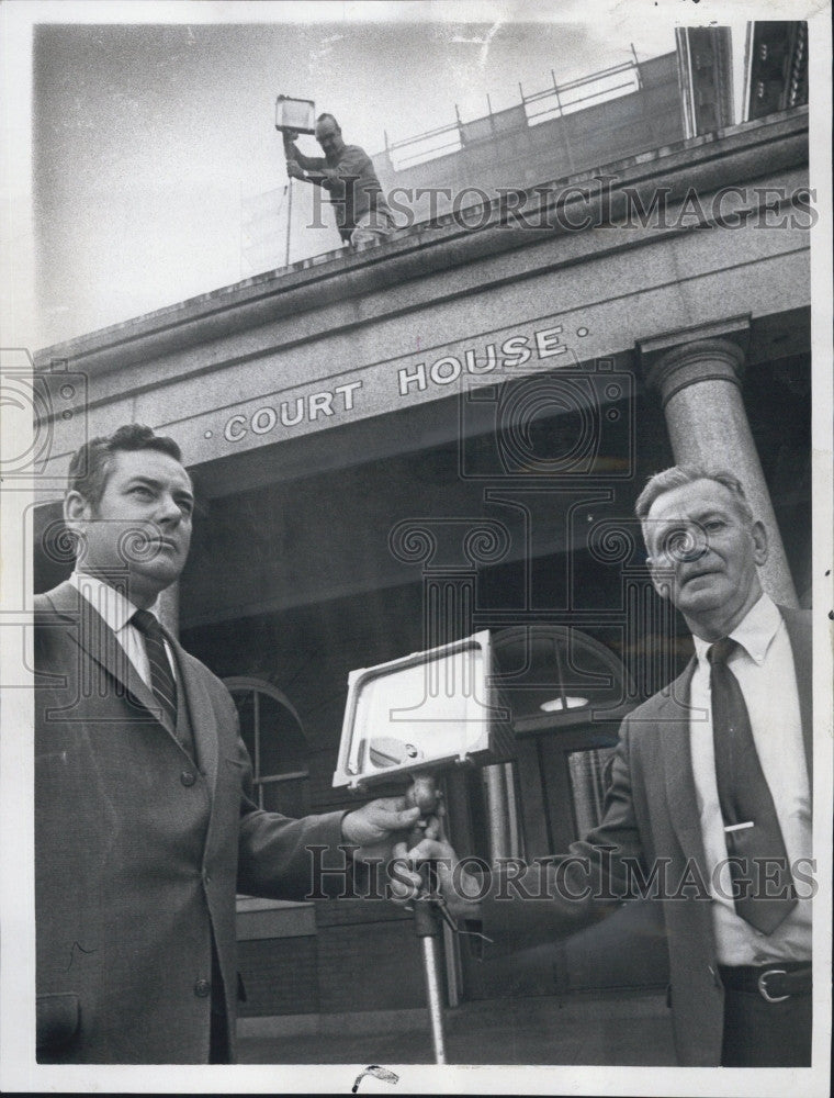 Press Photo Frederick J. Connors County Comm, & Joseph Buckley - Historic Images