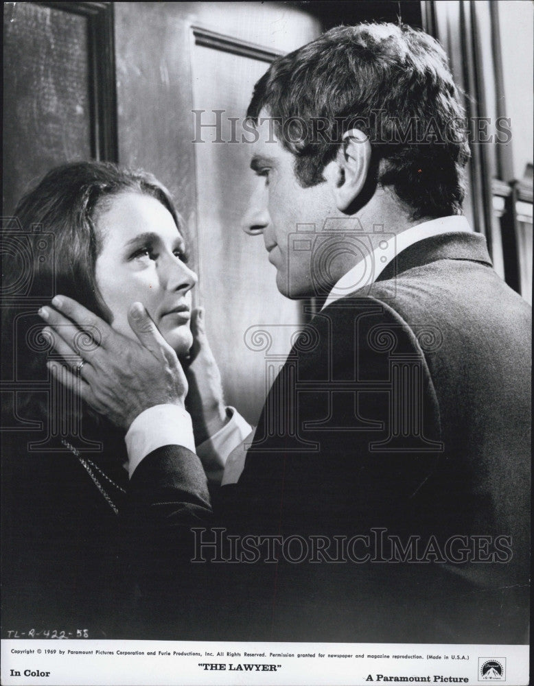 1971 Press Photo Diana Muldaur and Barry Newman star in &quot;The Lawyer&quot; - Historic Images