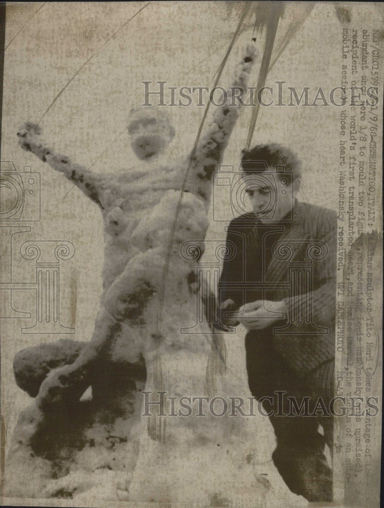 1968 Press Photo Italian Sculptor Tito Neri - Historic Images