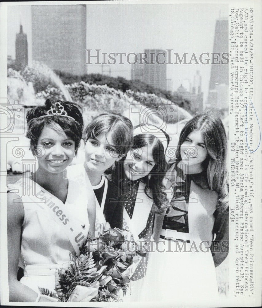 1969 Press Photo Alecha Newbern , Teen Princess USA - Historic Images