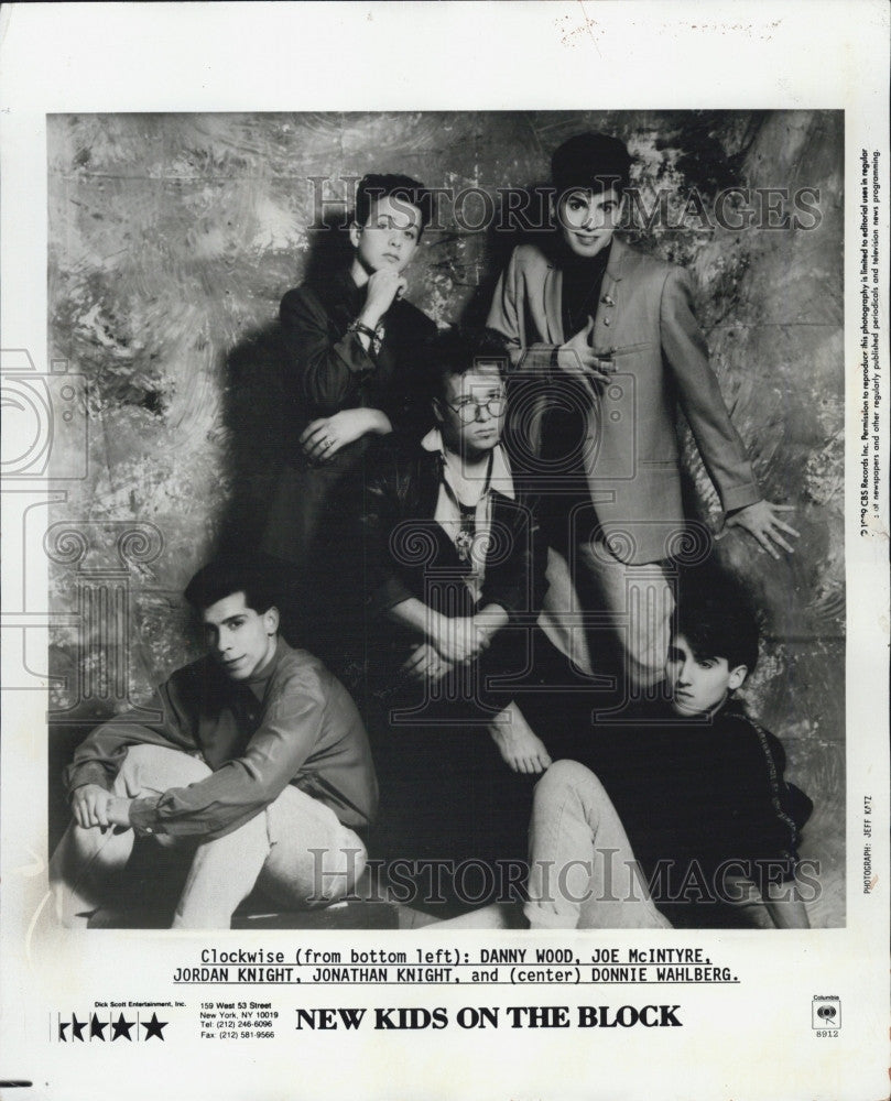 Press Photo New Kids on the Block American boy band from Boston, Massachusetts. - Historic Images