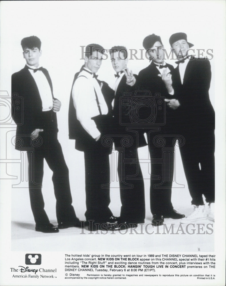 1989 Press Photo New Kids on the Block Music Group - Historic Images