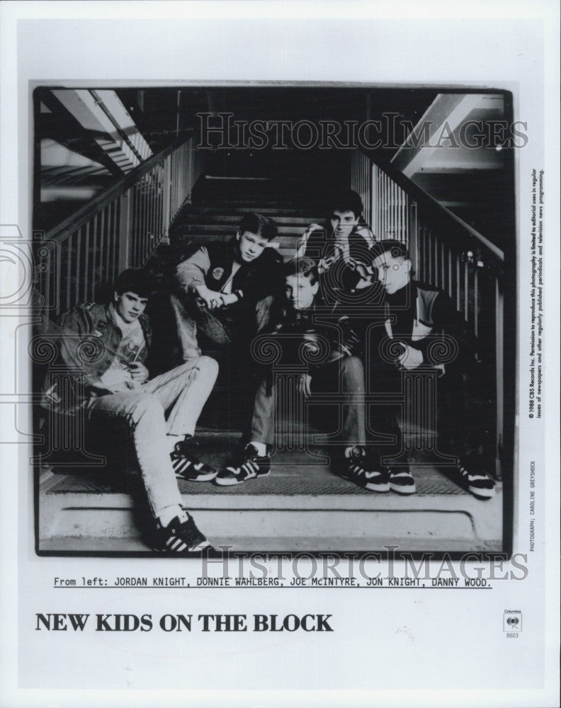 Press Photo New Kids on the Block American boy band from Boston, Massachusetts. - Historic Images