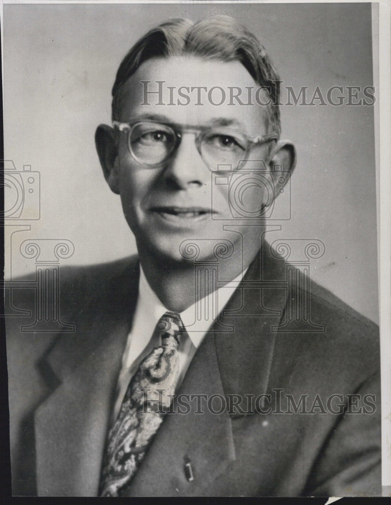 1953 Press Photo John Hines President American International College Springfield - Historic Images