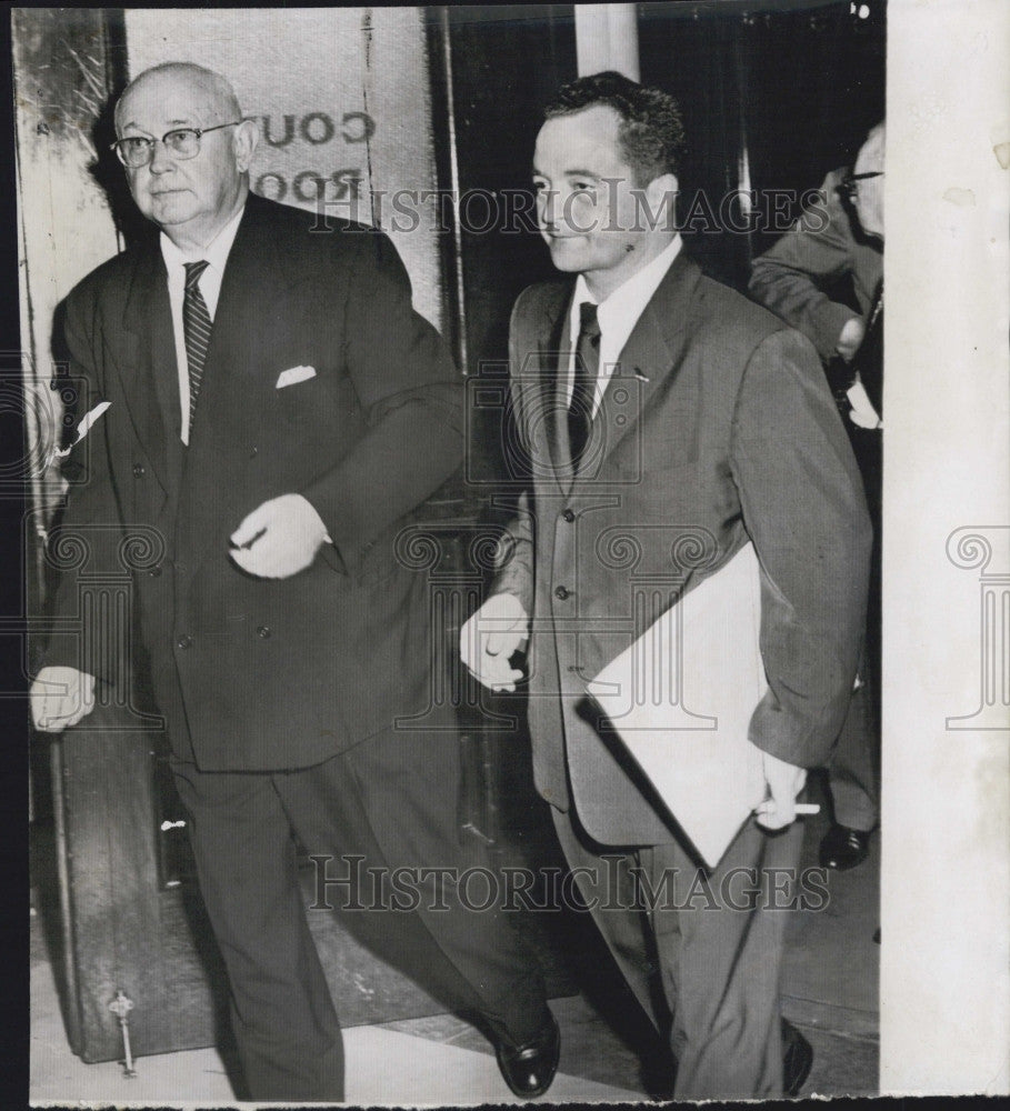 1956 Press Photo Edward Hintz Chicago Banker Pleads Guilty Orville Hodge Scandal - Historic Images